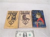 3 Vintage Boy Scout/Cub Scout Books