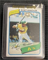SIGNED RICKEY HENDERSON ROOKIE CARD