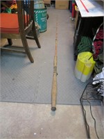 Antique Hand Made Bamboo Fishing Rod Nice Prim-