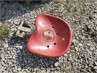 Antique tractor seat with spring