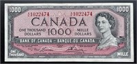 1954 Bank of Canada 1000 Dollar Bank Note