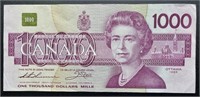 1988 Bank of Canada 1000 Dollar Bank Note