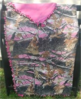 Pink Camo Fleece Blanket