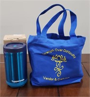 Blue Thermos with Tote
