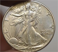 1942 US SILVER HALF DOLLAR ! VERY NICE !