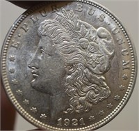 1921 US MORGAN SILVER DOLLAR ! VERY NICE !