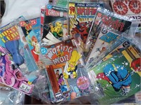 Comicbooks in plastic sleeves