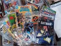 Comic books in plastic sleeves