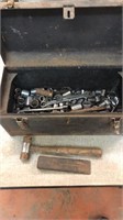 Metal Toolbox with Tools