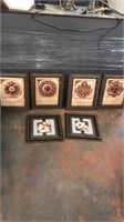 Lot of Six Framed Art Pictures