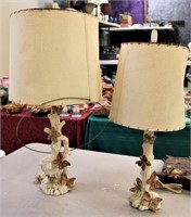 Lot of 2 lamps w/ butterflies on base, see photos