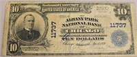 1902 Bank of Chicago $10 bill