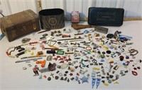 Interesting lot of littles - jewelry, cedar box,