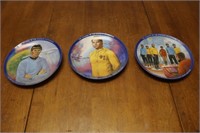 3 Ernst Star Trek Plates - Kirk, Spock, Scotty