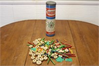 Vintage Tinkertoy No 146 Canister & Pieces