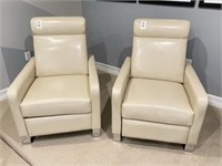 FAUX LEATHER RECLINING CHAIRS