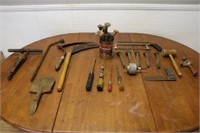 Tool Lot - Some Antique, Sickles, Railroad Spikes