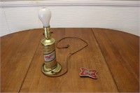 Vintage Miller High Life Lamp & Belt Buckle