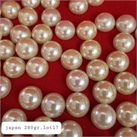 VTG JAPAN 18MM HALF PEARL CABOCHONS 280 GRAMS