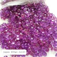 VTG. JAPAN-MADE 9MM MAUVE ACRYLIC STONES 400GRS