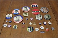 Vintage Political Campaign Buttons - Nixon, Ike
