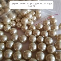 VTG JAPAN 16MM LIGHT-GREEN NO-HOLE BALLS 1.04 KG