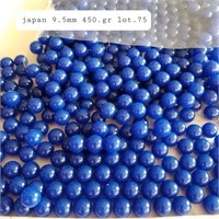 VTG JAPAN 9.5MM BLUE MARBLED BALLS 450 GRAMS