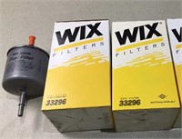 Three Wix 33296 fuel filters