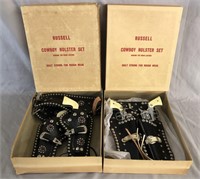 2 Boxed Russell Holster Sets & Cap Pistols