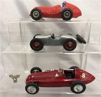 3 Vintage Toy Race Cars