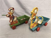 2 Fisher Price Donald Duck Carts