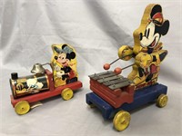 2 Fisher Price Mickey Mouse Pull Toys