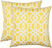 Homey COZY 8H1138-20 Accent Pillow, 2 Pack, Yellow