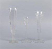 Group Of France Crystal Tall Vases