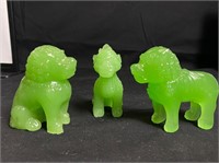 Group of Three Chinese Jade Like Carved Figures
