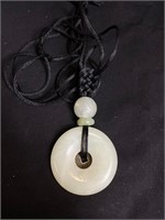 Designed Chinese Jade Bi Necklace