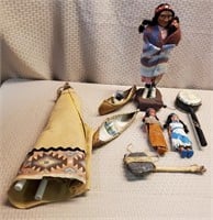 Tray Lot of Native American Style Collectibles