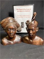 Pair Wood Carved Couple