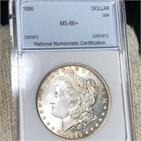1886 Morgan Silver Dollar NNC - MS66+