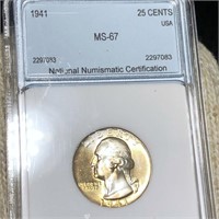 1941 Washington Silver Quarter NNC - MS67