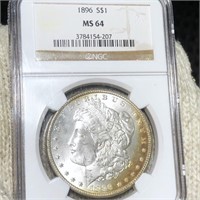1896 Morgan Silver Dollar NGC - MS64