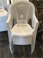 White Plastic Patio Chair