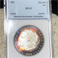 1882 Morgan Silver Dollar NNC - MS65