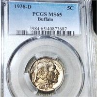 1938-D Buffalo Head Nickel PCGS - MS65