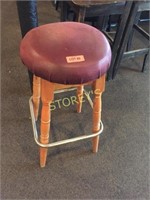 Cushioned Red Bar Stool - 31"