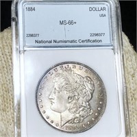 1884 Morgan Silver Dollar NNC - MS66+