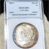 1880-S Morgan Silver Dollar NNC - MS 65 DMPL