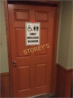 Washroom Door & Sign - 36 x 80