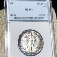 1943 Walking Half Dollar NNC - MS66+