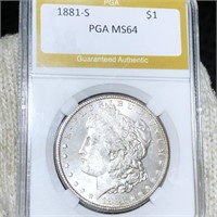 1881-S Morgan Silver Dollar PGA - MS64